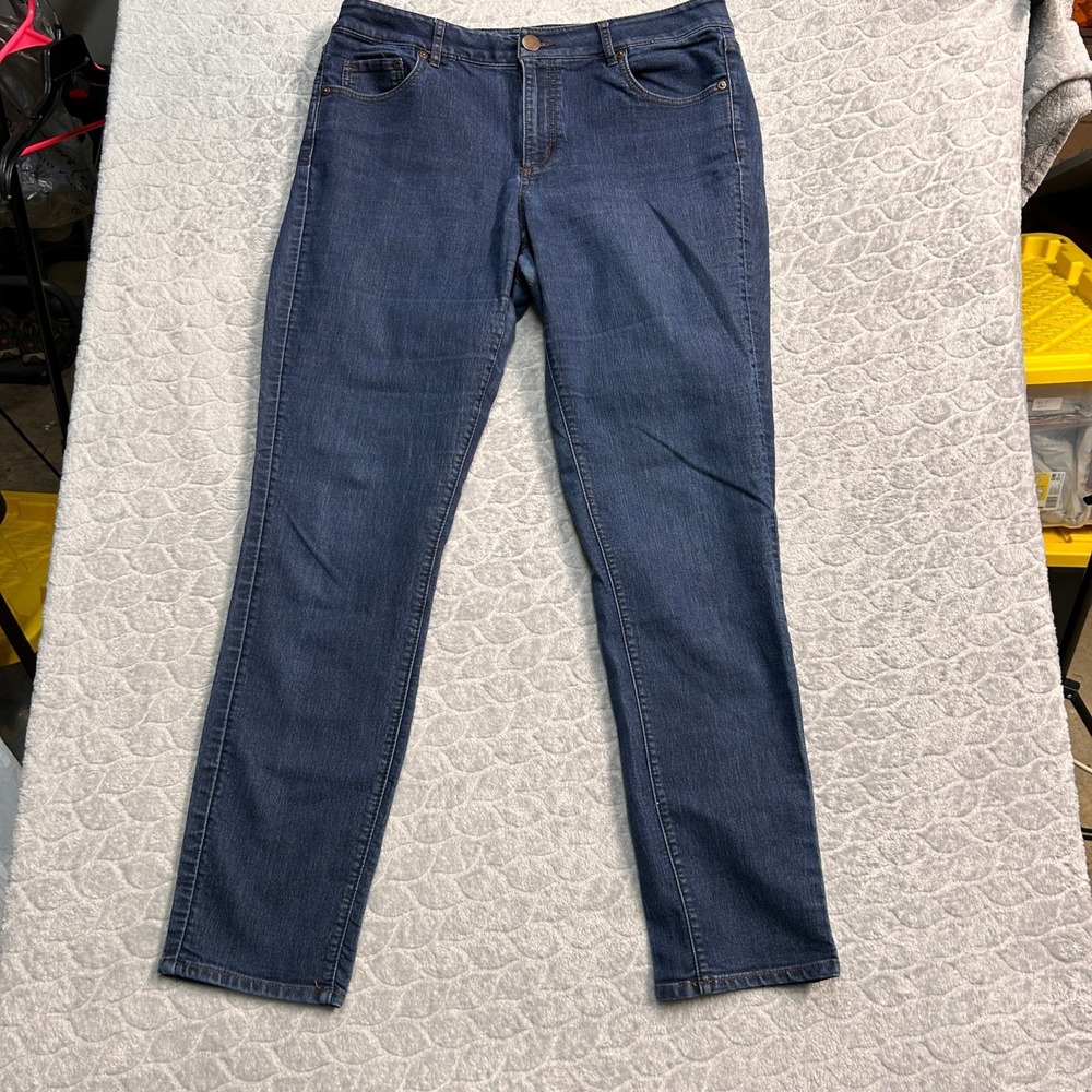 Ann Taylor LOFT Curvy Skinny Jeans Dark Wash Women Size 10 30x29